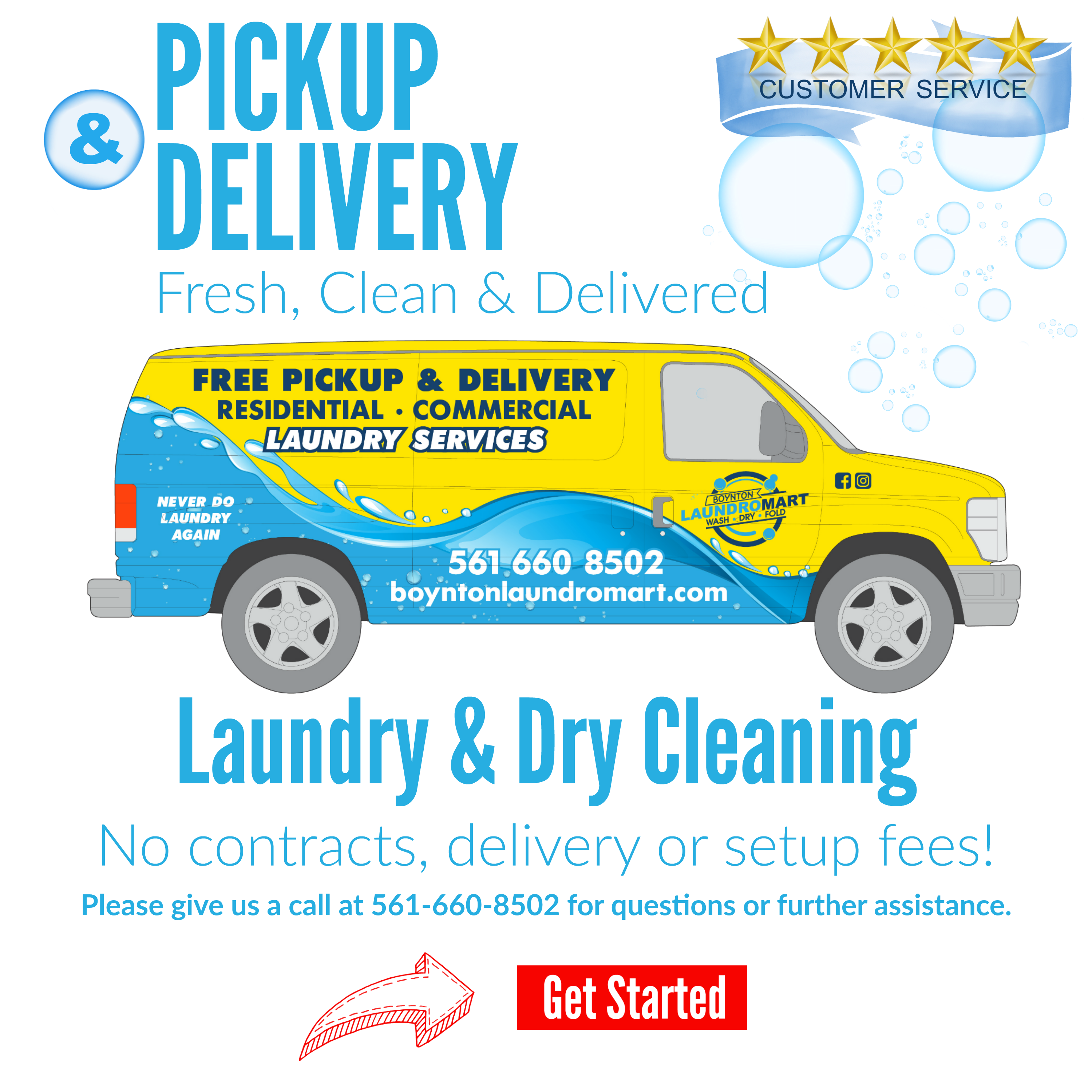 Pickup & Delivery Commercial Laundry Services Full Service Laundry